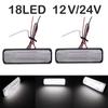 2 шт., 24 В, 12 В, автомобильный указатель поворота, задний предупреждающий задний фонарь, 18 светодиодных индикаторов для грузовика, прицепа, боковые габаритные индикаторы