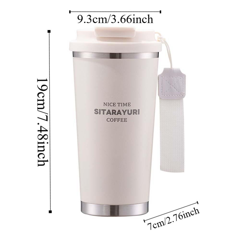 TPR 560ML Drinking Cup 304 Stainless Steel Filter Tea Bottle Fashion Coffee Water Cup Women