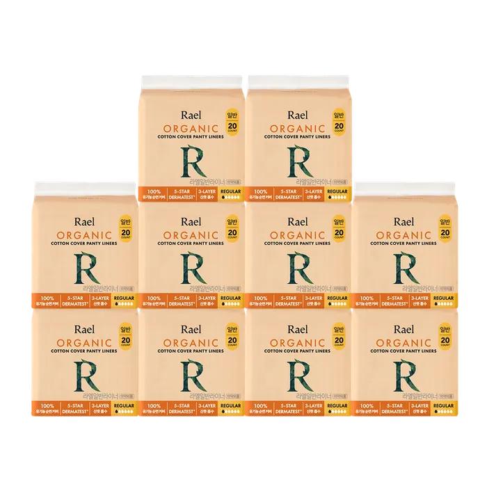 Rael Organic Cotton Cover Panty Liners 10 Packs (Regular/Long/Super Long)