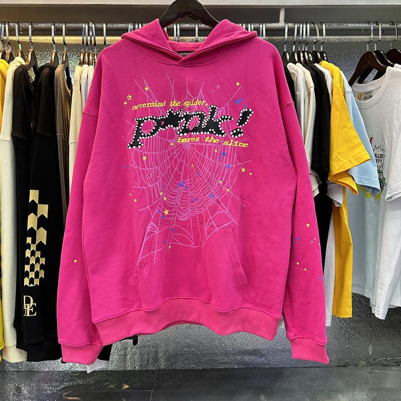 Sp5der European and American hip hop singers with the same printed letters 555555 men and women couples sweater hoodie trend