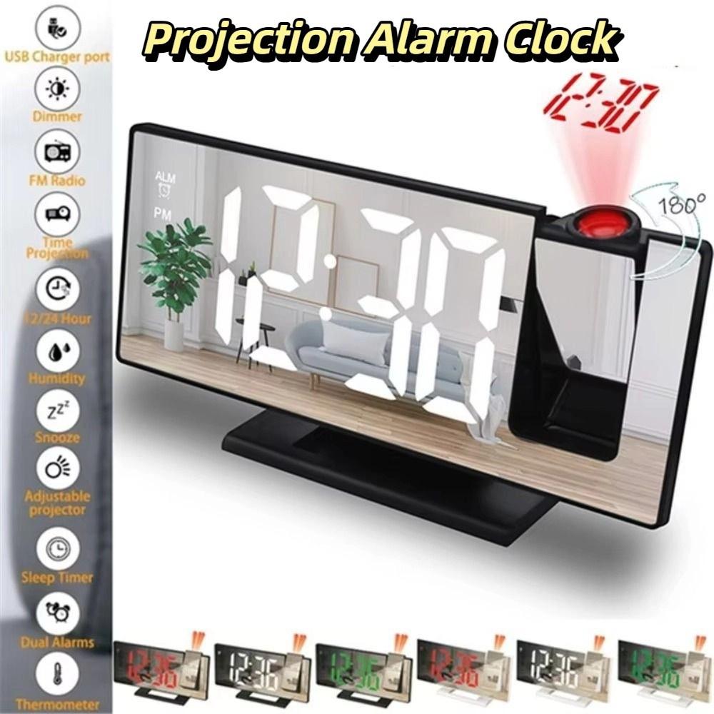 12/24H Display Digital Alarm Clock Backlight LED Alarm Clock Projection Alarm Clock Bedroom