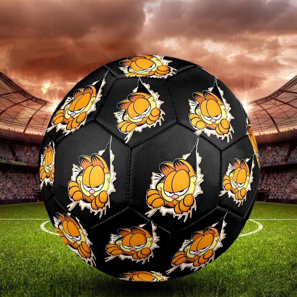 Garfield Print Size 5 Soccer Ball, Standard Match Football for Sports Game and Team Practice, Ideal Gift for Soccer Fans