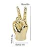 Resin Hand Finger Gesture Figurine Sculpture Decor Abstract Hand Love Gesture Statue Figurines Wedding Home Desktop Decor
