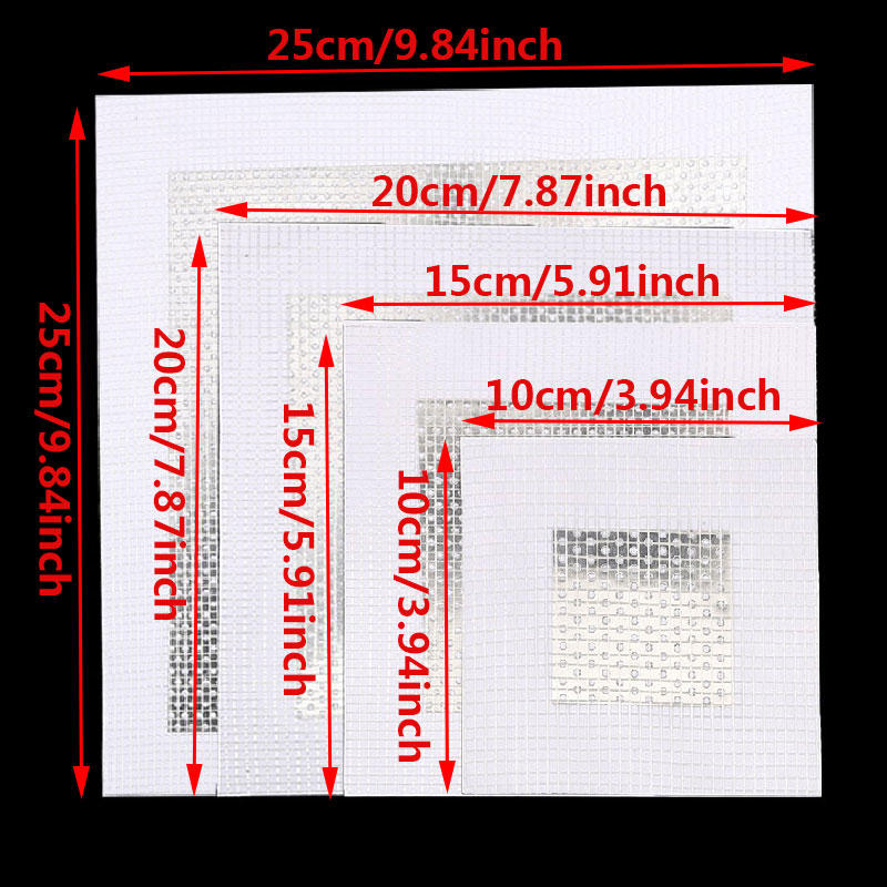 5Pcs Drywall Repair Kit Fiberglass Mesh Crack Patch Self Adhesive Wall Repair Patch with Scraper Sandpaper For Wall Renovation