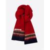 New Korean Style Contrasting Striped Wool Blended Soft Scarf for Women In Autumn and Winter Warm and Versatile Knitted Scarf