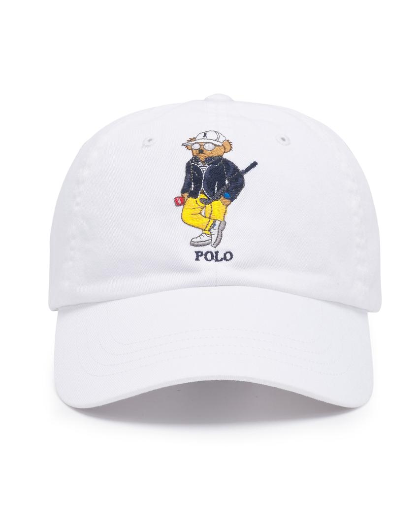 Кепка-бейсболка из твила с изображением белого медведя Polo - Белый
