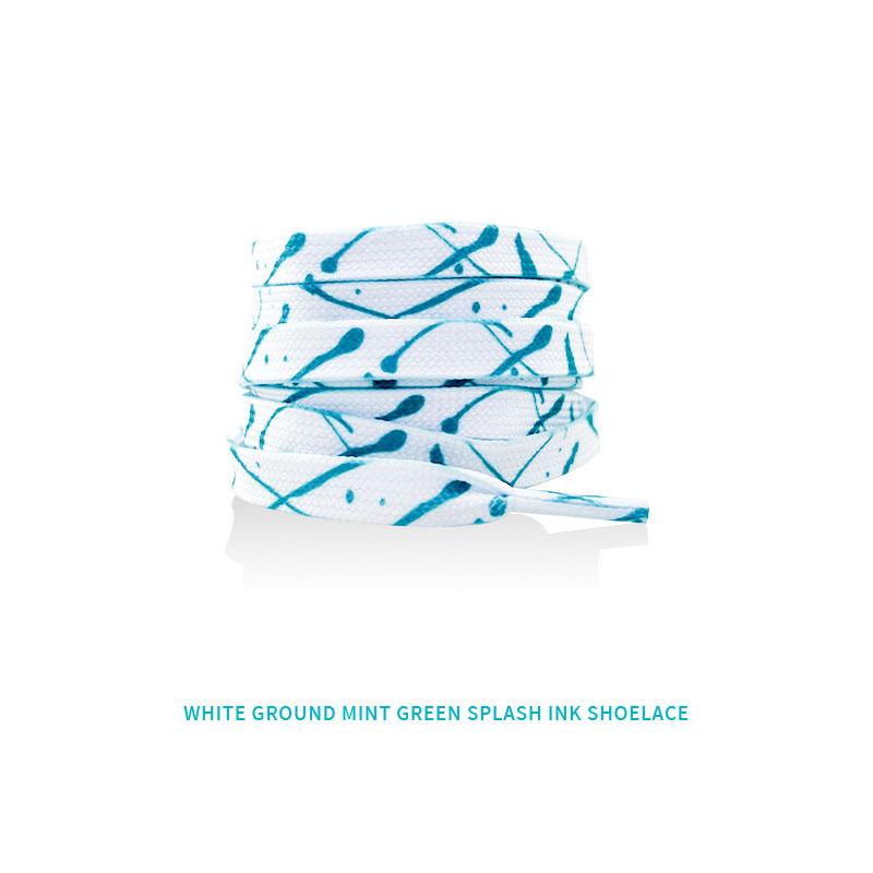 Flat Splash Ink Shoelaces for Sneakers Canvas Casual Shoes Shoelace Colorful Shoe Laces for Women Men Shoes Accessories