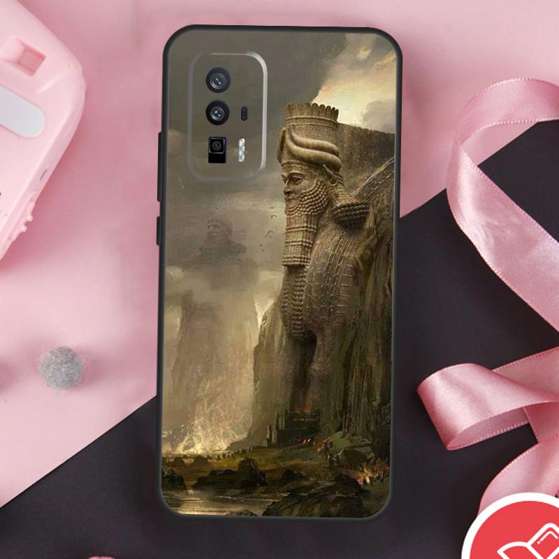 Lamassu Assyrian Mesopotamian Case For Xiaomi 13 14 Ultra 11T 12T 13T Pro 12 Lite POCO X6 Pro F5 M6 X5 X3 F3 M5s F6 Cover