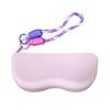 Silicone Glasses Bag Portable Protective Glasses Case Scratch-Resistant Eyeglasses Pouch Hanging Protective Cover with Lanyard