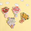 Simulated Bouquet Refrigerator Magnet Resin Flower Fridge Magnet Home Office Kitchen Cabinet Locker Whiteboard Decoration