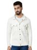 Мужская белая куртка с двумя накладными карманами