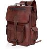 Vintage Brown Full Grain Leather Backpack Rucksack Women Laptop Bag, Traveling Office Backpack for Unisex Gifts