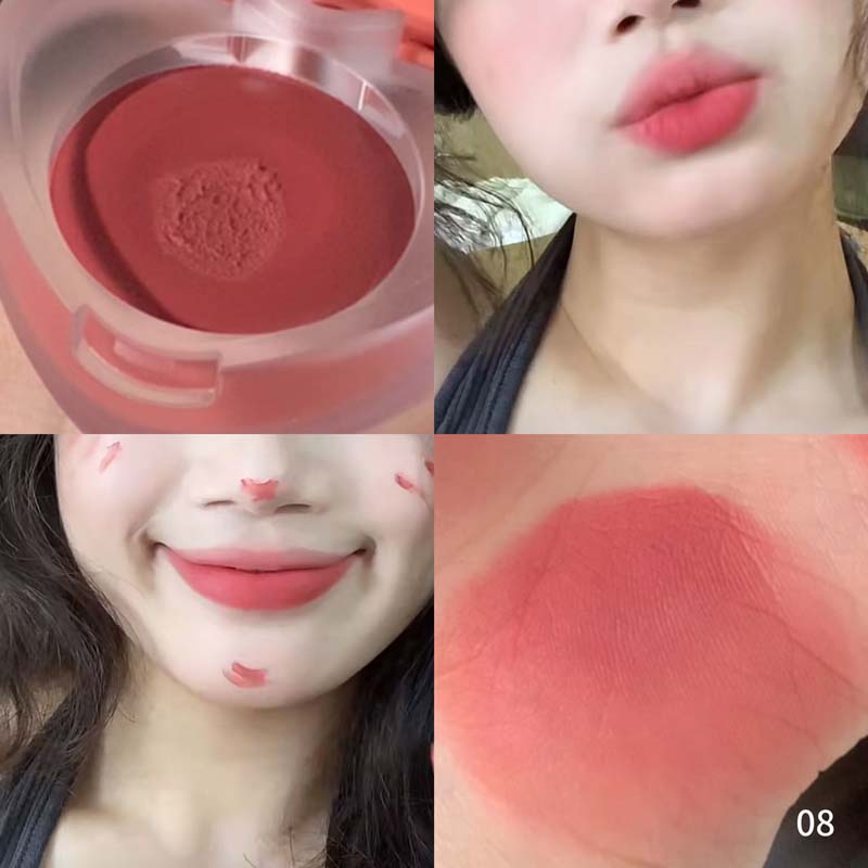 Губная помада для губ и щек двойного назначения HERORANGE Natural All-match Matte Monochrome Blush Cream с кисточкой