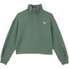 Her High-Neck HZ TR Solid Color Retro Sports Casual High Neck Sweatshirt Women Sweatshirt Light-Green Gray 680271-44