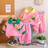 0-5-year-old Girls' Long Sleeved 2-piece Set, Girls' Floral Printed Hoodie Set, Cute Baby Clothes
