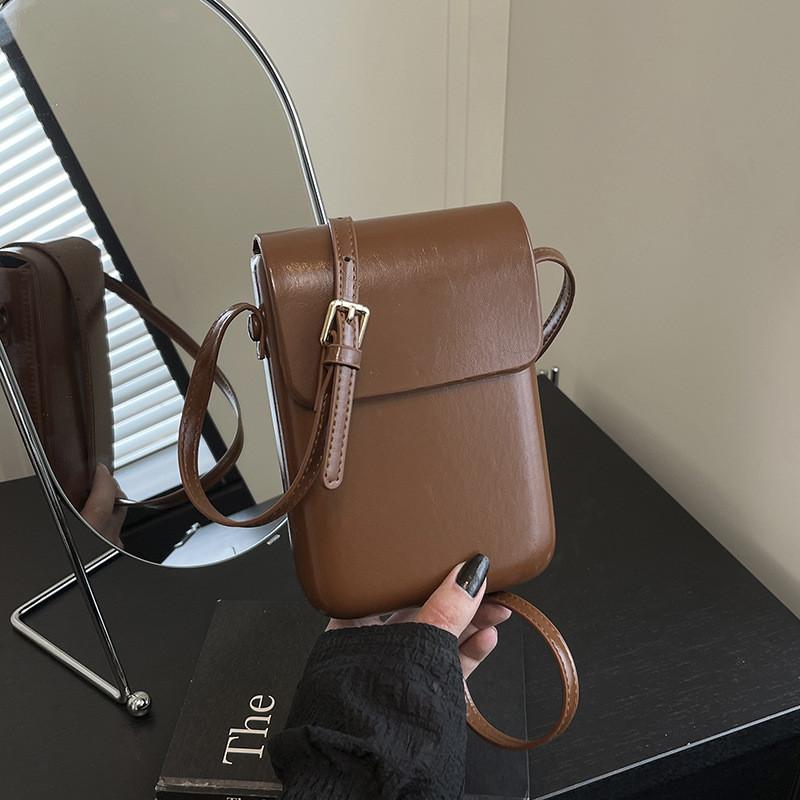 Street Style Pu Mini Crossbody Bag With Sewn Details For Fashionable Outings