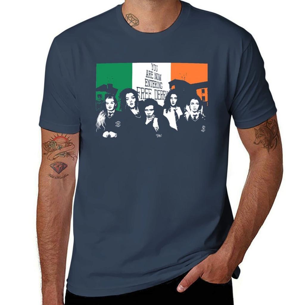 Funny Unisex Derry Girls Awesome For Music Fans TShirt Basic Crew Neck Short Sleeve Top