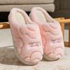 Warm Couple Plush Thickened Slippers Coral Fleece Home Hotel Homestay Home Cotton Slippers Autumn and Winter New