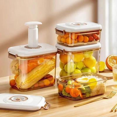 Вакуумная герметичная канистра Бытовая коробка для хранения свежести Холодильник Контейнеры для хранения продуктов Осушаемые кухонные органайзеры для фруктов Бак
