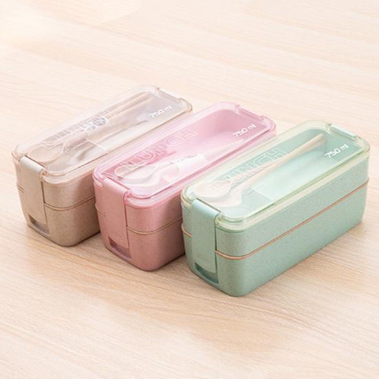 2 в 1 штабелируемая коробка для бенто, двухслойная коробка для завтрака для взрослых, отделение, контейнеры для бенто, комплект, контейнеры для приготовления еды