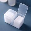 Two Compartments Storage Box, Double Grille Dust Cover, Cotton Napkins Storage Box, Nail Accessories Sorting