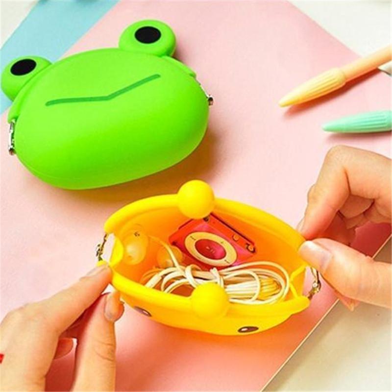 Силиконовый кошелек для монет, милый поросенок, кошка, лягушка, желтая утка, панда, сова, собака, кошелек, детский женский мини-сумка