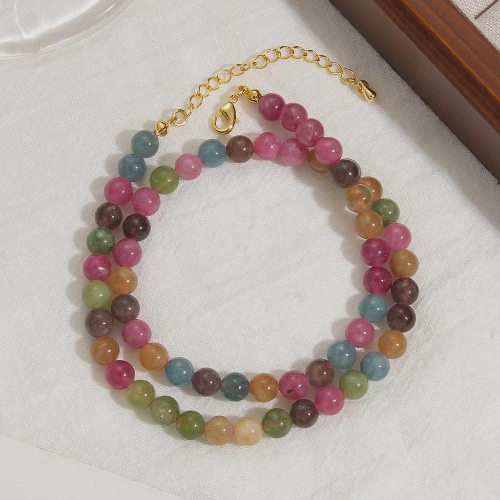 Новое роскошное ожерелье из цветного турмалина в китайском стиле