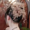 2024 A/W Double Peony Tassel Beaded Shark Hair Clip - Versatile Y2K Updo Accessory