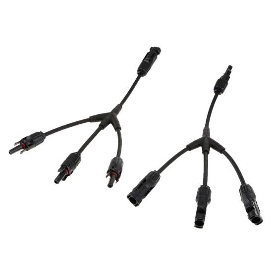 1 пара 3-контактных кабельных разъемов встроенный Y-разветвитель для солнечных фотоэлектрических панелей IP67