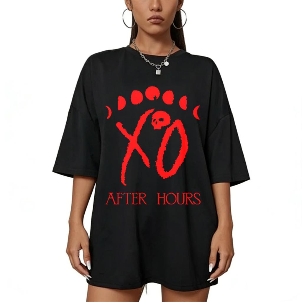 The Weeknd After Hours Til Dawn Tour 2026 Мерч Футболки Летние Новые Унисекс Женские Роскошная Мода Хлопок Оверсайз Футболка Y2K