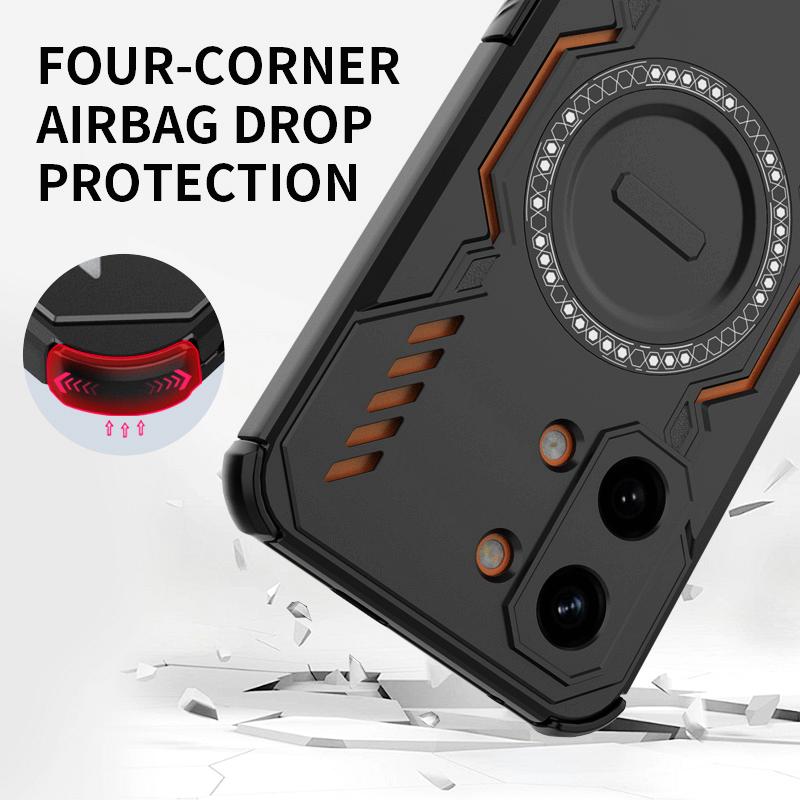 KEYSION Полый корпус с рассеиванием тепла для Xiaomi POCO X8 Pro Max TPU+PC Магнитное охлаждение Ударопрочный чехол для телефона для POCO X8 Pro