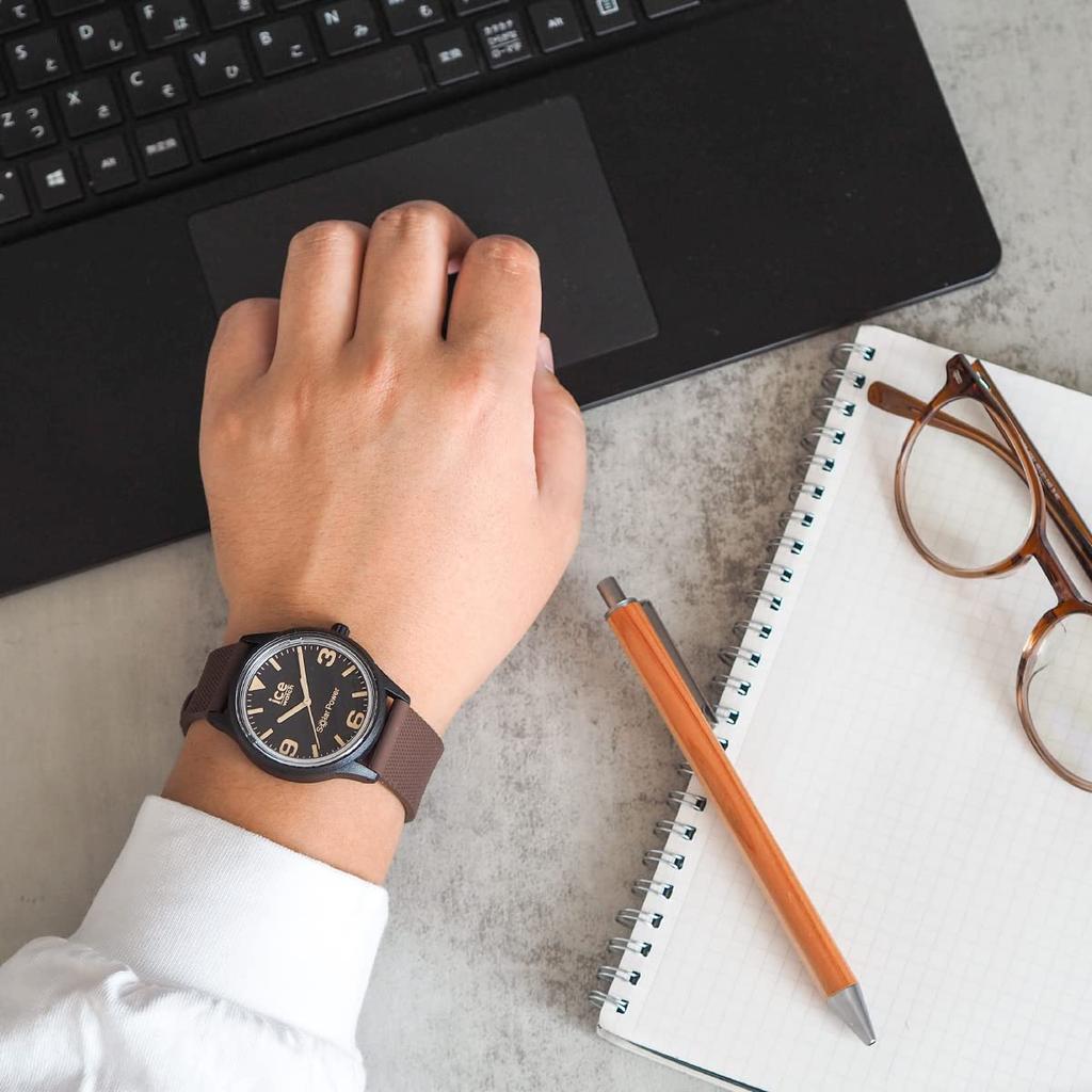 Авторизованный дистрибьютор Часы Ice watch на солнечной батарее унисекс 020607 ice solar power ICE solar power casual brown medium [Ice watch] мужские