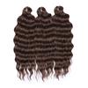 Anna Hair Синтетические Распущенные Глубокая Волна Плетение Наращивание Волос 24 Дюйма Волна Вода Плетение Волосы Темно-Коричневый Твист Крючок Кудрявые Волосы