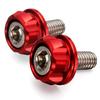 Daytona PREMIUM ZONE Motorcycle License Plate M6 X Holder Set 91945 Bolts, 15mm, (2 Pieces), Red,