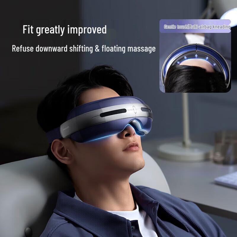 Умный массажер для глаз Philips с подогревом, охлаждением и воздушными подушками, штекер CN (адаптер в комплекте)