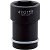 Kyoto Machinery Tools Automotive Tools Traveling Device Impact Wrench Wheel Nut Combination Socket Size 41x21 (KTC) 25.4mm (1 Inch) (Thin Wall)
