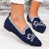 Spring and Autumn Flat Shoes Fashion Leisure Women's Flat Shoes Pointed Knitting Elastic Comfortable Boutique Shoes