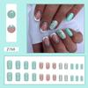 Длинные квадратные накладные ногти Nials White Lips Starbursts Press on Nails New False Nails Women Girls