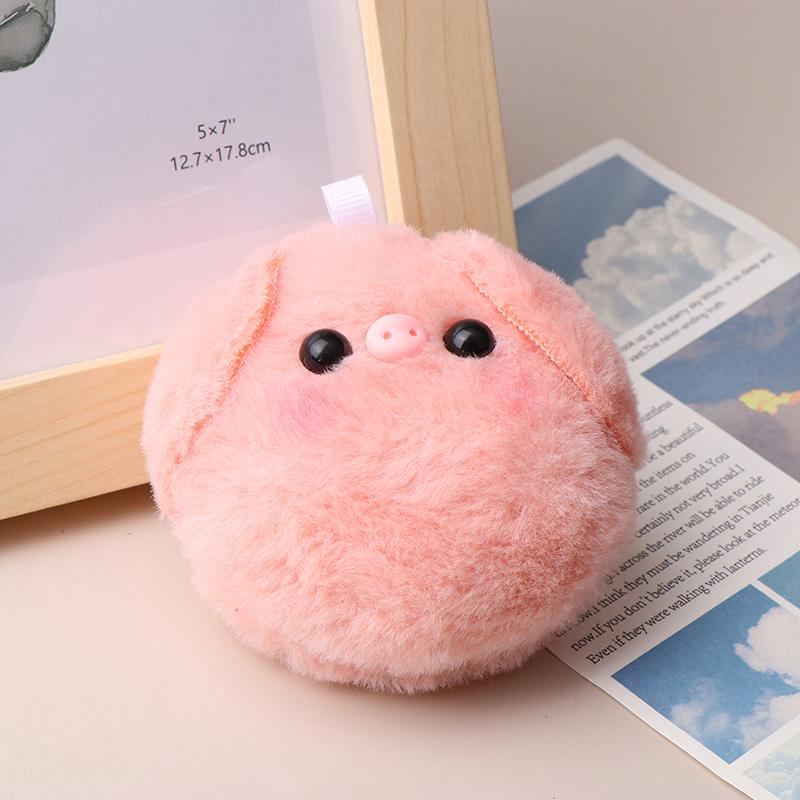 Lovely Plush Piggy Keychain Little Fresh Funny Bag Pendant Children Toys Birthday Gifts Kawaii Small Pig Head Key Ring
