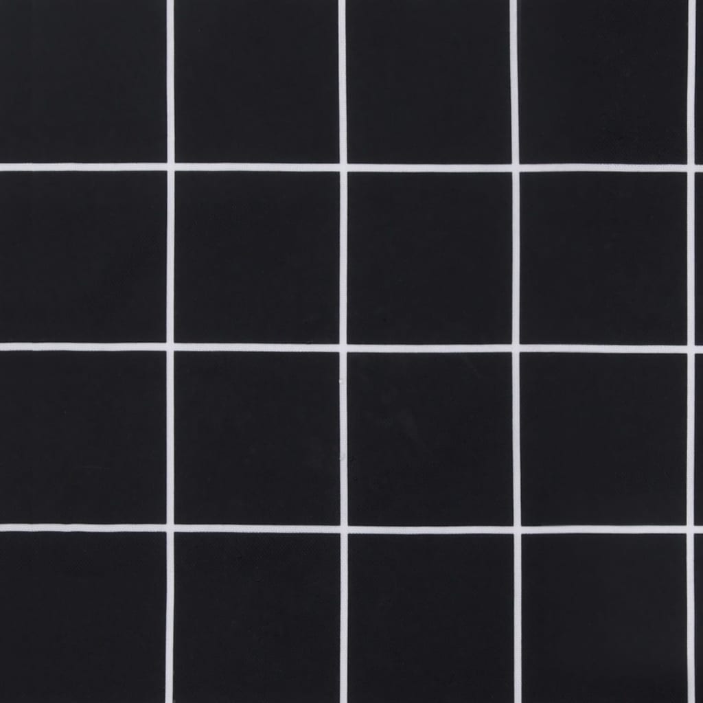 Chair Cushions 4 pcs Black Checkered Pattern 50x50x7 cm Oxford Fabric