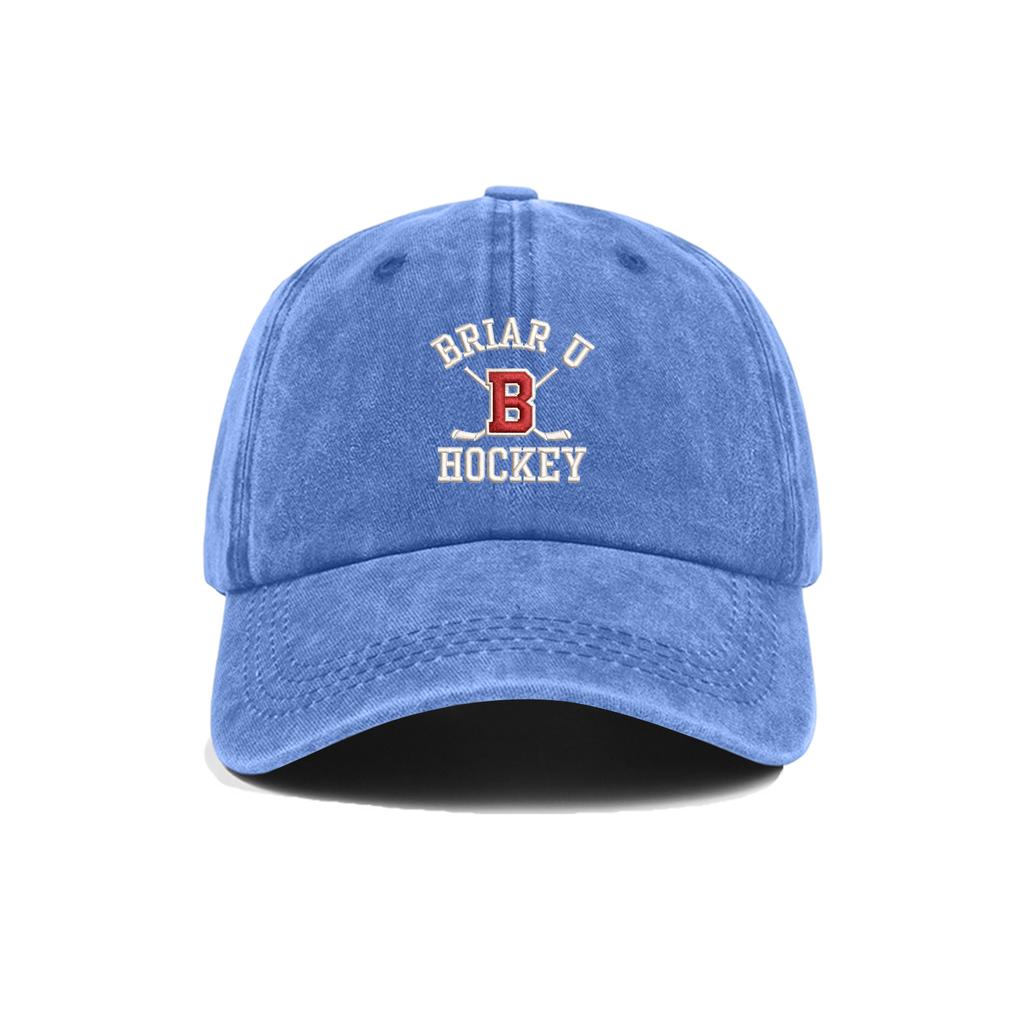 Регулируемая бейсболка Briar U Hockey Классический шестипанельный структурированный дизайн с изогнутым козырьком и вышитым логотипом для повседневной носки