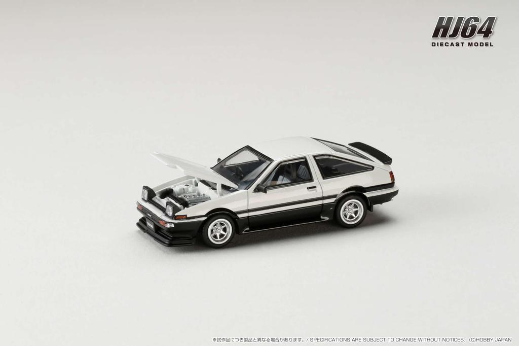 Toyota Sprinter Trueno Поздняя модель JDM Стиль 1/64 Белый/Черный