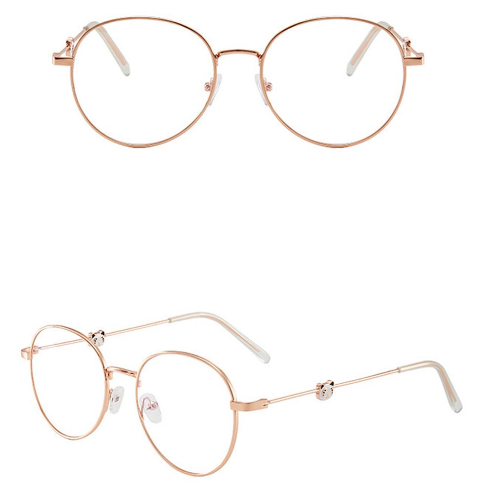 Модные женские офисные очки с защитой от синего света, большие компьютерные очки с большой металлической оправой, милые женские синие блокирующие очки в виде панды