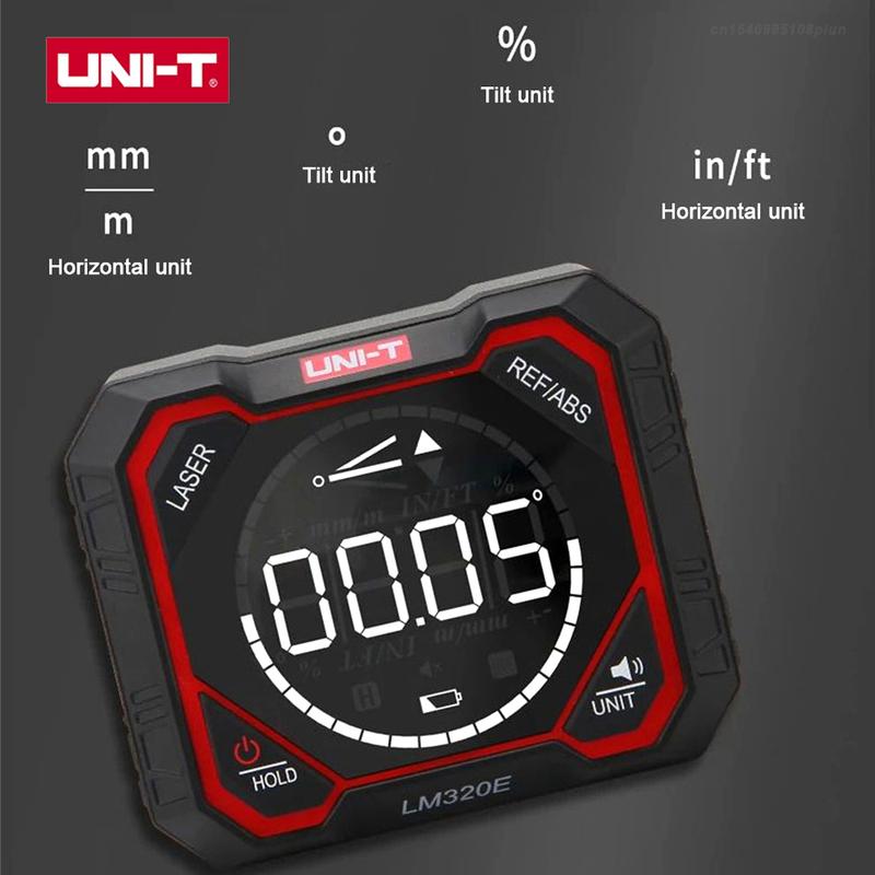 UNI-T LM320D LM320E LM320F Laser Inclinometer Digital Angle Meter with Relative Absolute Angle Measurement Magnetic Inclinometer