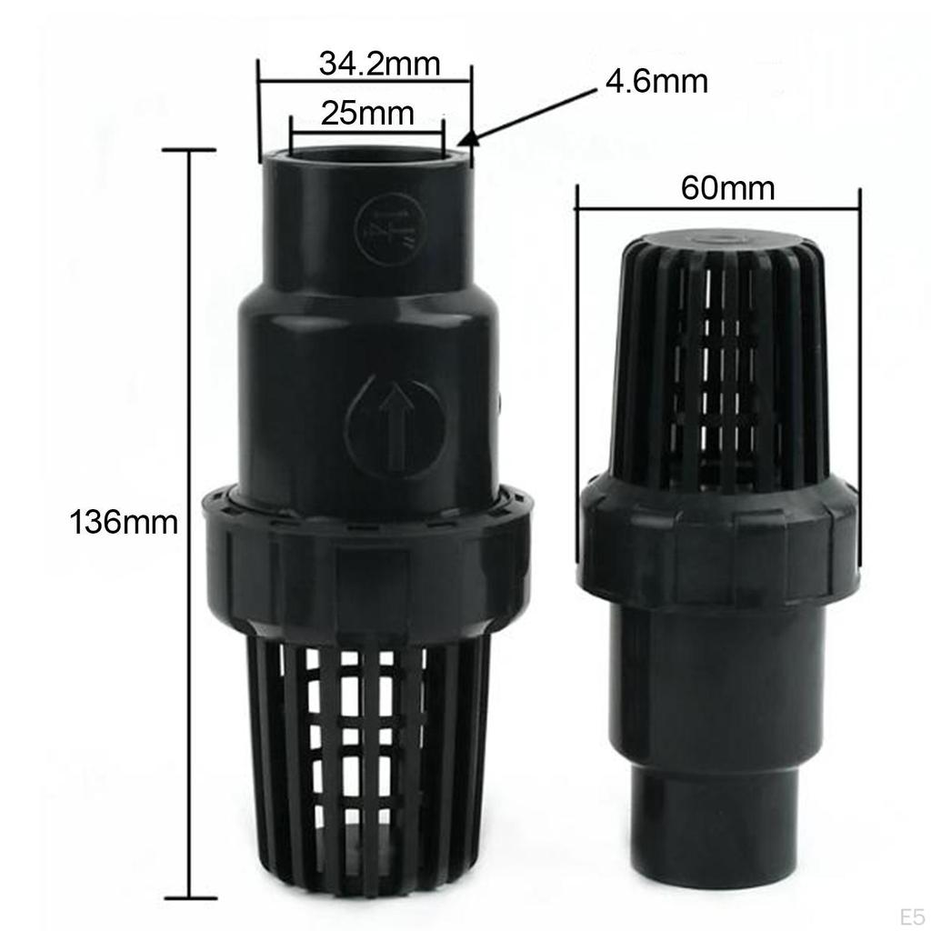 Water Pump Foot Valve Backflow PVC Convenient Accessories Check Net for Industrial Garden