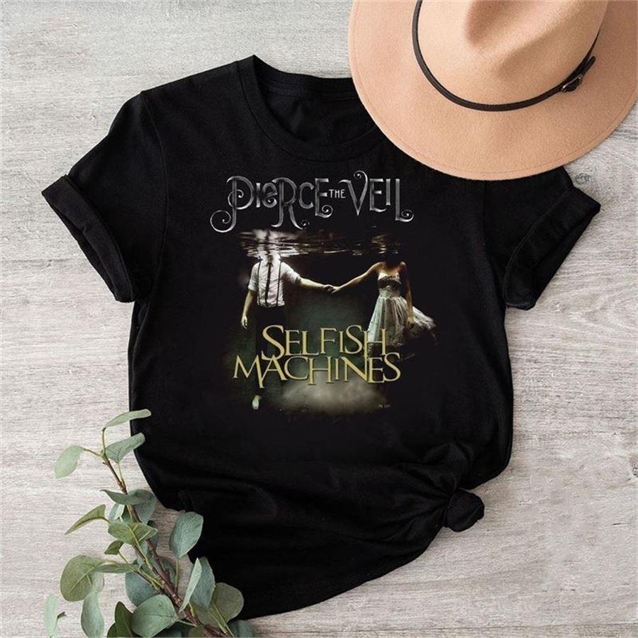 Pierce The Veil Selfish Machines Хлопковая футболка с коротким рукавом Унисекс Унисекс футболка