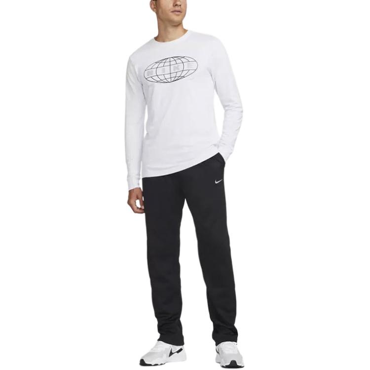 Nike Однотонные спортивные штаны с вышитым логотипом на флисовой подкладке с эластичным поясом, мужские штаны, черные DQ4857-010