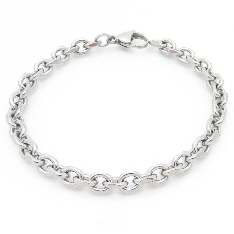 Браслет ручной работы, сделай сам, японская пряжка-лобстер, отделка О-цепочкой, OT-пряжка, нержавеющая сталь, мужское и женское ожерелье