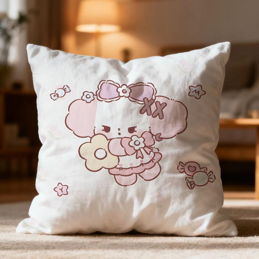 Hot NNonoe Cushion Cover Soft Washable Pillow Case Multi-Scene for Couch Bed Travel Office Use