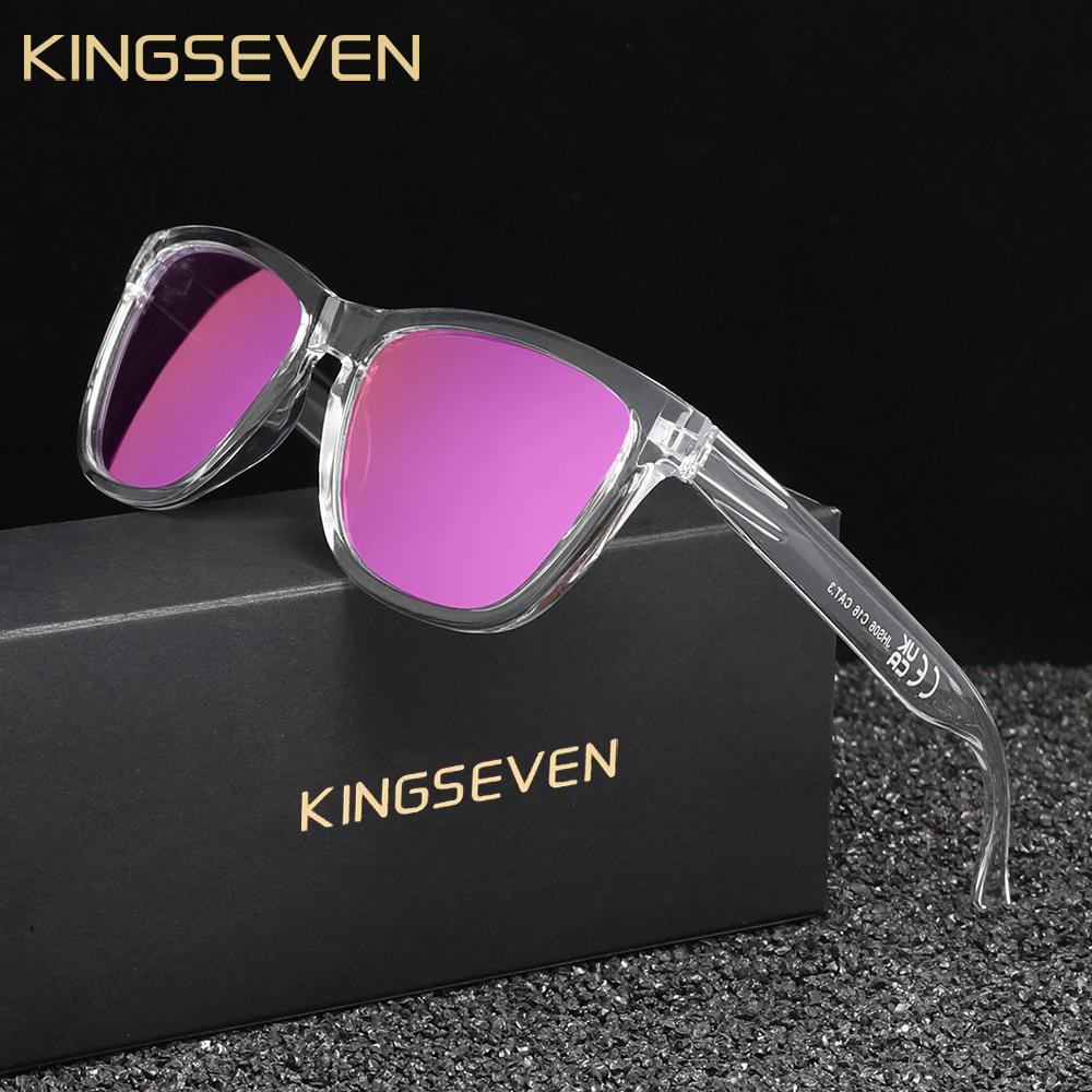 Kingseven Новые модные солнцезащитные очки для мужчин/женщин UV400 поляризованные линзы очки высокого качества классические матовые большие оправы водительские очки